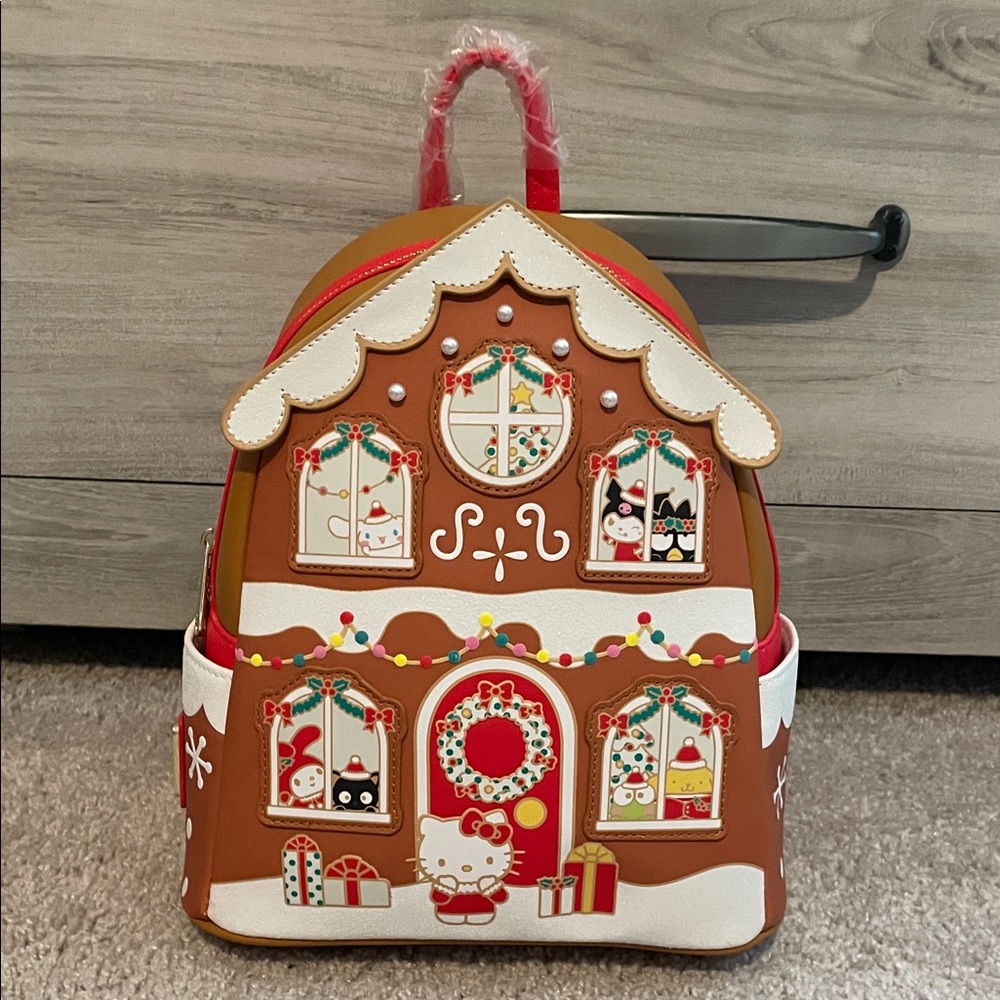 NWT Loungefly Sanrio Gingerbread House mini backpack